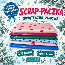SP1-02 SCRAP - PACZKA nr 2 - ŚWIĄTECZNO-ZIMOWA 1kg  Craft & You Design