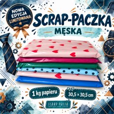 SP1-04 SCRAP - PACZKA nr 4 - PAPIERY MĘSKIE 1kg  Craft & You Design
