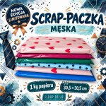 SP1-04 SCRAP - PACZKA nr 4 - PAPIERY MĘSKIE 1kg Craft & You Design