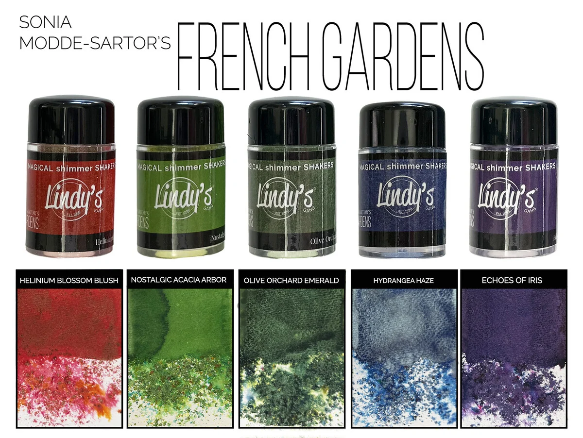 Zestaw barwników w proszku Sonia's French Gardens Magical Shaker 2.0 SET - Lindy's (mshaker-SET-13)