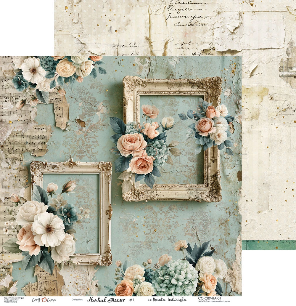 CC-C89-HA-00 *PRZEDSPRZEDAŻ* HERBAL ALLEY- zestaw papierów 30,5x30,5cm - wysyłka po 6 listopada 2026r.
