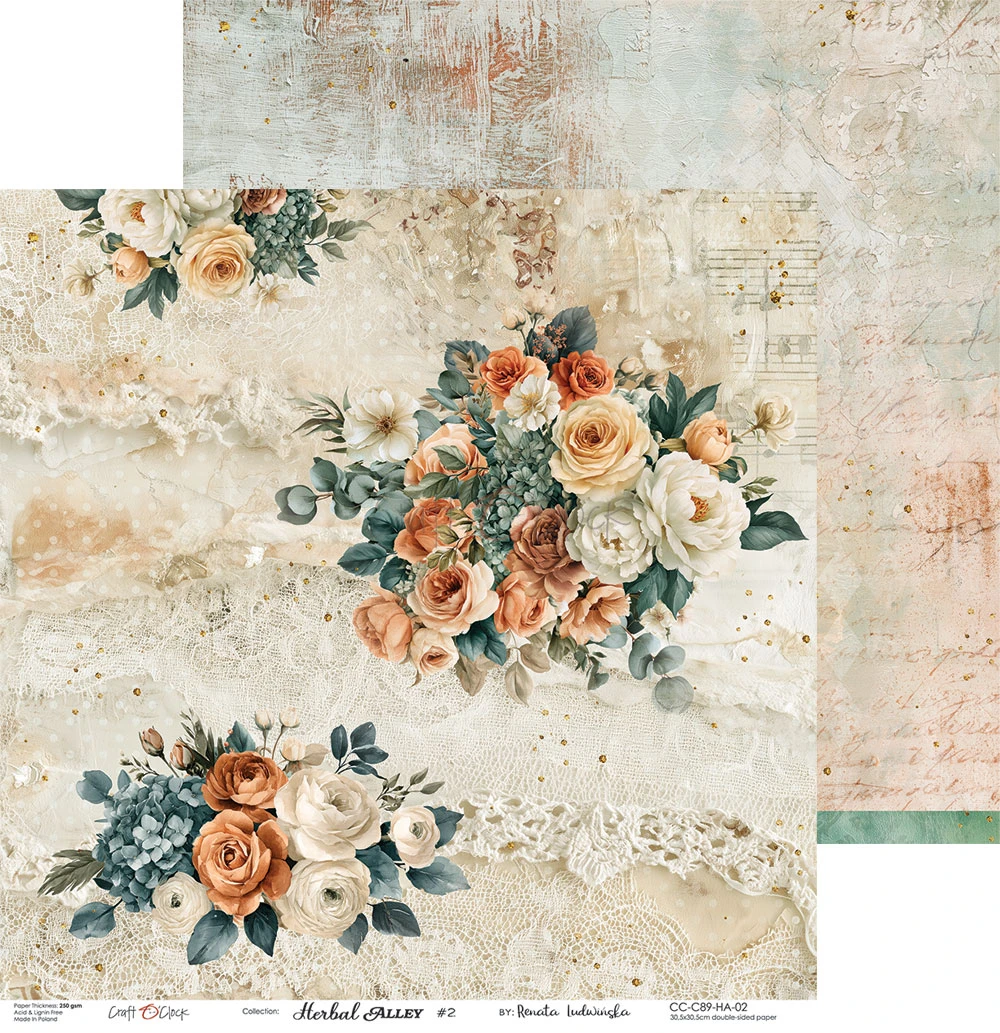 CC-C89-HA-00 *PRZEDSPRZEDAŻ* HERBAL ALLEY- zestaw papierów 30,5x30,5cm - wysyłka po 6 listopada 2026r.