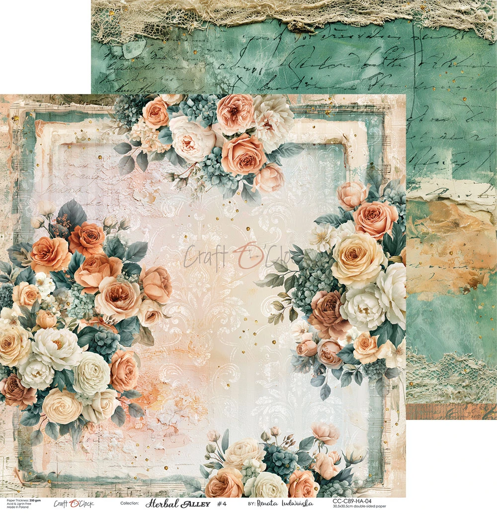 CC-C89-HA-00 *PRZEDSPRZEDAŻ* HERBAL ALLEY- zestaw papierów 30,5x30,5cm - wysyłka po 6 listopada 2026r.