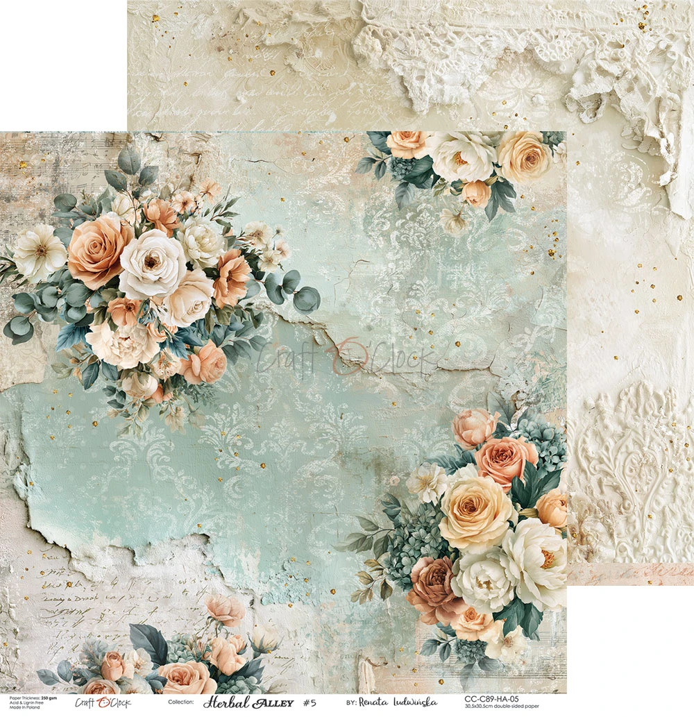 CC-C89-HA-00 *PRZEDSPRZEDAŻ* HERBAL ALLEY- zestaw papierów 30,5x30,5cm - wysyłka po 6 listopada 2026r.