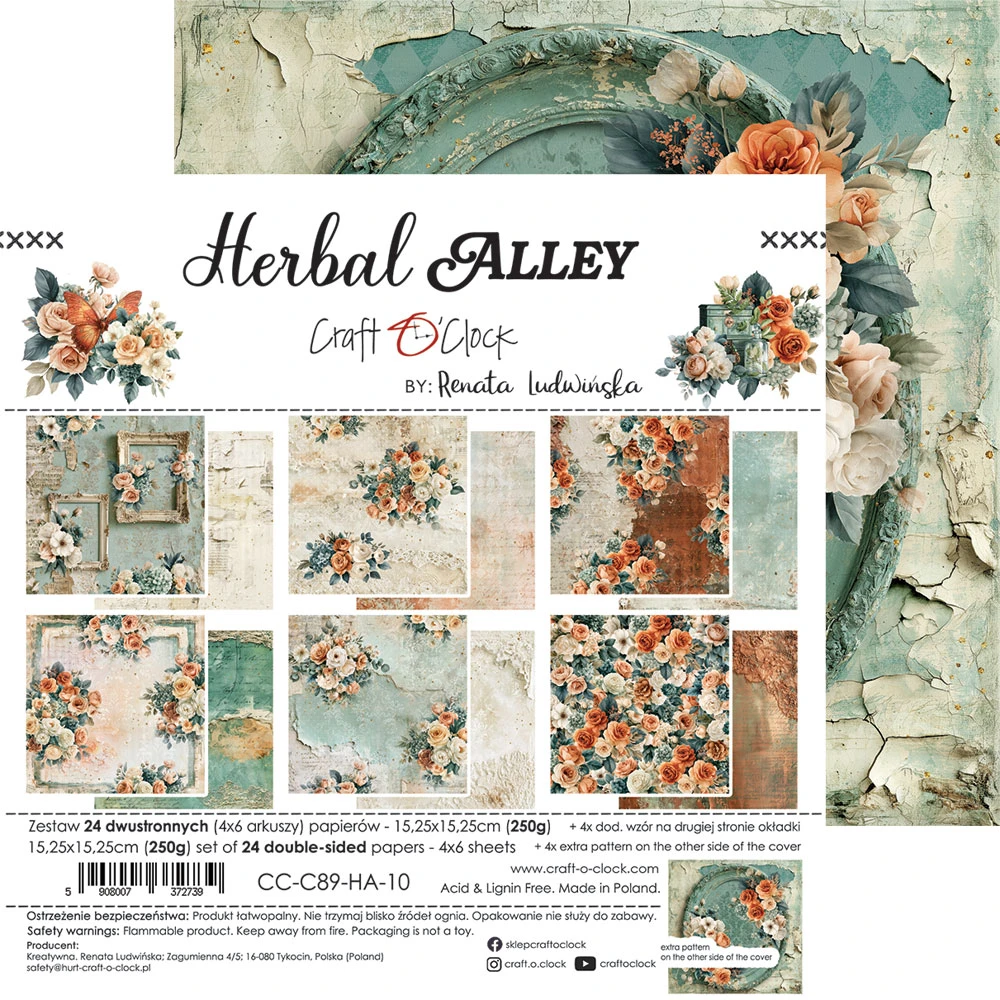 CC-C89-HA-10 *PRZEDSPRZEDAŻ* HERBAL ALLEY - zestaw papierów 15,25x15,25cm - wysyłka po 6 listopada 2026r.