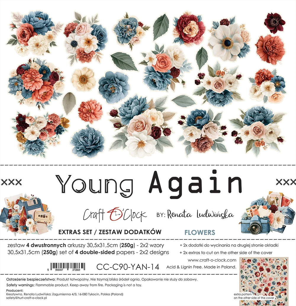 CC-C90-YAN-14 *PRZEDSPRZEDAŻ* YOUNG AGAIN - zestaw DODATKÓW - FLOWERS- wysyłka po 6 listopada 2026r.