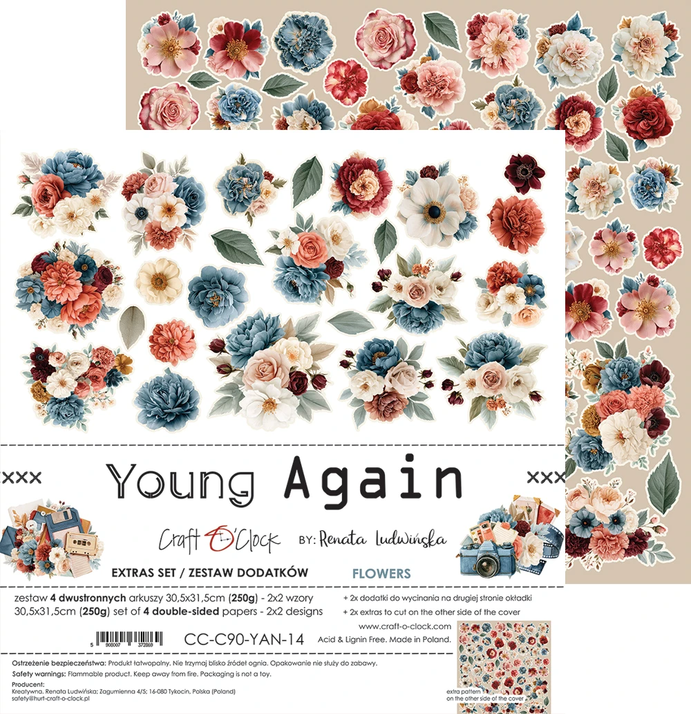 CC-C90-YAN-14 *PRZEDSPRZEDAŻ* YOUNG AGAIN - zestaw DODATKÓW - FLOWERS- wysyłka po 6 listopada 2026r.