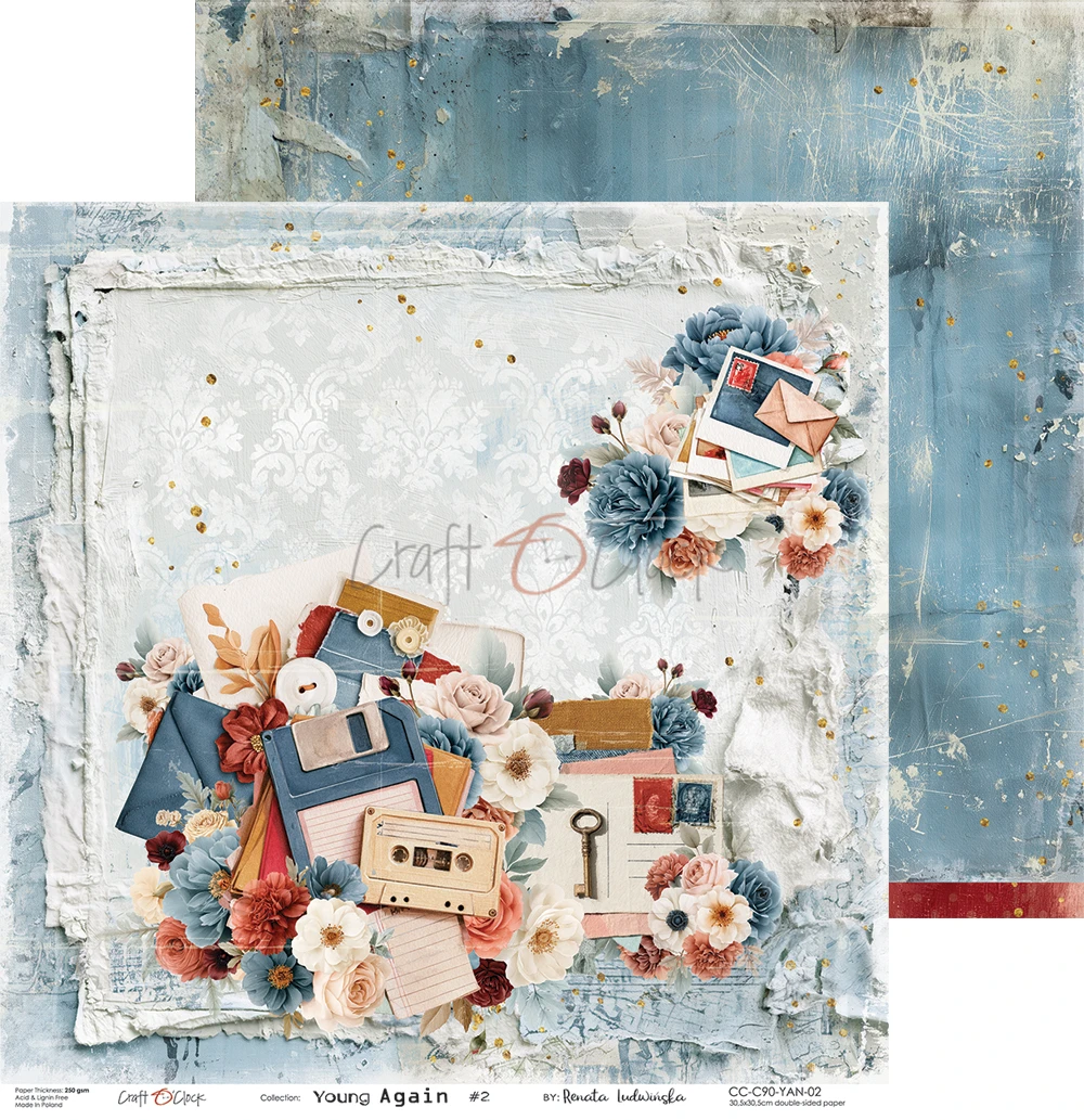 CC-C90-YAN-00 *PRZEDSPRZEDAŻ* YOUNG AGAIN- zestaw papierów 30,5x30,5cm - wysyłka po 6 listopada 2026r.