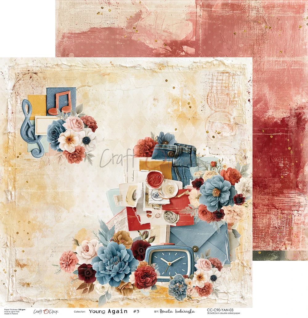 CC-C90-YAN-00 *PRZEDSPRZEDAŻ* YOUNG AGAIN- zestaw papierów 30,5x30,5cm - wysyłka po 6 listopada 2026r.