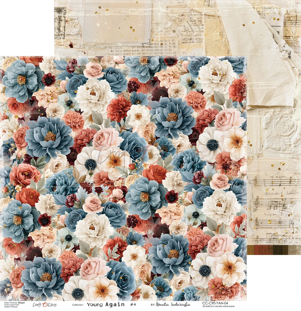 CC-C90-YAN-00 *PRZEDSPRZEDAŻ* YOUNG AGAIN- zestaw papierów 30,5x30,5cm - wysyłka po 6 listopada 2026r.
