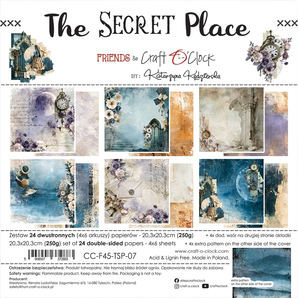 CC-F45-TSP-07 *PRZEDSPRZEDAŻ* THE SECRET PLACE- zestaw papierów 20,3x20,3cm- wysyłka po 6 listopada 2026r.