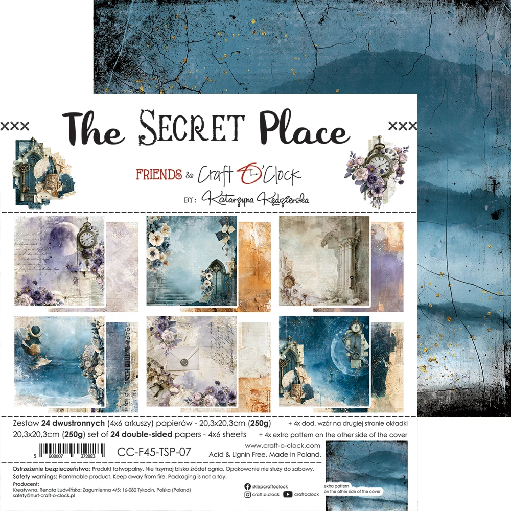 CC-F45-TSP-09 *PRZEDSPRZEDAŻ* THE SECRET PLACE- zestaw papierów 20,3x20,3cm - MIX- wysyłka po 6 listopada 2026r.