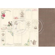 PD3612 Papier dwustronny Tags - Vintage Garden