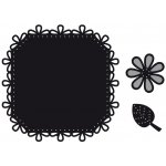 CR1249 Craftables Serwetka kwadratowa + kwiat i listek - stitch