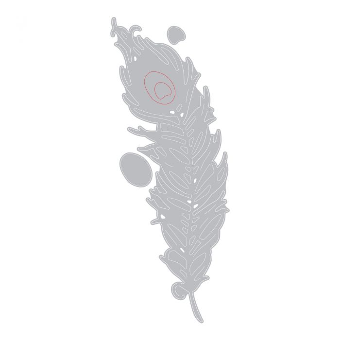  661708 Wykrojnik Sizzix Thinlits  - Peacock Feather - piórko
