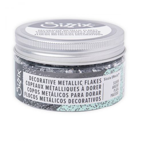  664564 Sizzix • Effectz Decorative Metallic Flakes Silver 0.8g