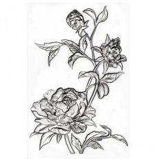 665632 Sizzix 3-D Texture Fades Embossing Folder - Mini Roses by Tim Holtz