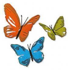 665848 Wykrojnik Sizzix Thinlits Die Set Brushstroke Butterflies by Tim Holtz