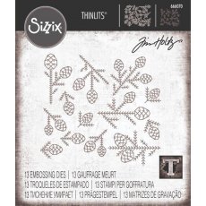 666070  Wykrojnik Sizzix Thinlits Die Set "Pine Patterns" by Tim Holtz