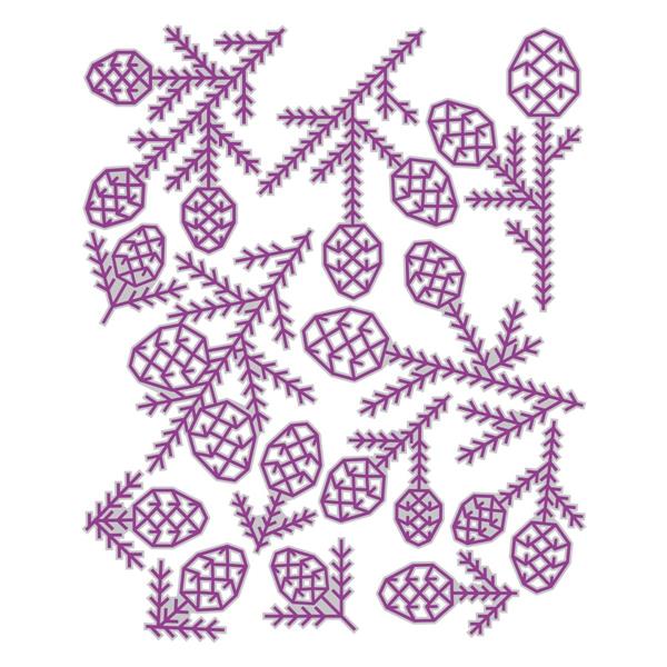  666070  Wykrojnik Sizzix Thinlits Die Set "Pine Patterns" by Tim Holtz