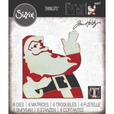 666071  Wykrojnik Sizzix Thinlits Die Set "Retro Santa" by Tim Holtz