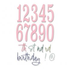 666230  Wykrojnik Sizzix • Thinlits Die Set Fabulous Birthday Numbers by Debi Potter