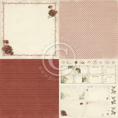 PD3902 Papier jednostronny- Christmas flower - Wintertime in Swedish Lapland - 6x6