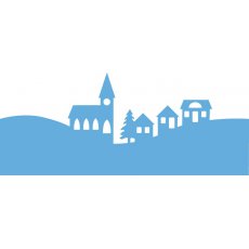 LR0284 Wykrojnik Krajobraz wioska