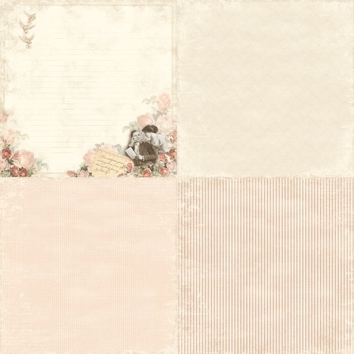 PD2101 Papier jednostronny- From my heart II - photo frame & anemone