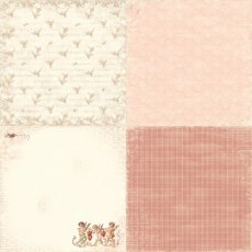 PD2103 Papier jednostronny-  From my heart II - collage & ring of roses