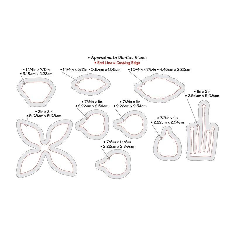  658858 Zestaw wykrojników Thinlits Susan's Garden-Flower, Fuchsia