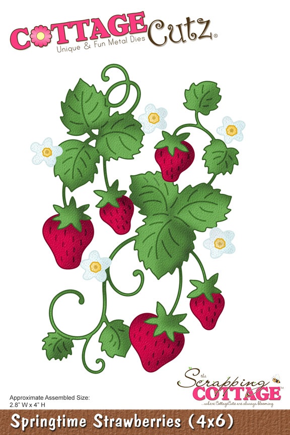  CC4x6-139-Wykrojnik Springtime Strawberries (4x6)