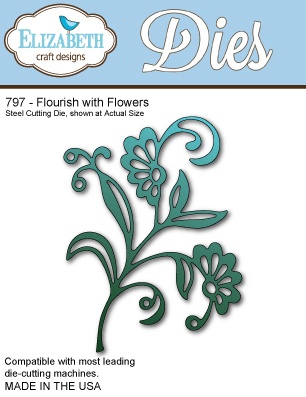  797 Wykrojnik Elizabeth Craft Designs - Flourish with Flowers