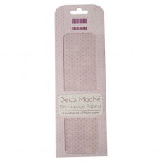 FEDEC043 First Edition Deco Maché - Pastel Polka-papier do decoupage'u