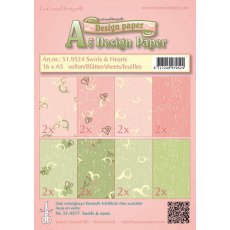 51.9524 Zestaw papierów A5 Swirls&hearts