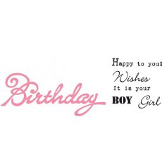 COL1349 Wykrojnik Collectable- Birthday + stemple