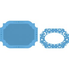 LR0309 Wykrojniki - Oval Lable Stencil