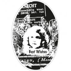 CS0867 Stempel gumowy Romantic Vintage-Best Wishes