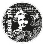 CS0868 Stempel gumowy Romantic vintage-Thank You