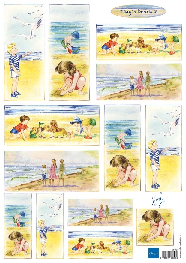 IT0567 Obrazki A4 do wycinania - plaża 2