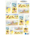 IT0567 Obrazki A4 do wycinania - plaża 2