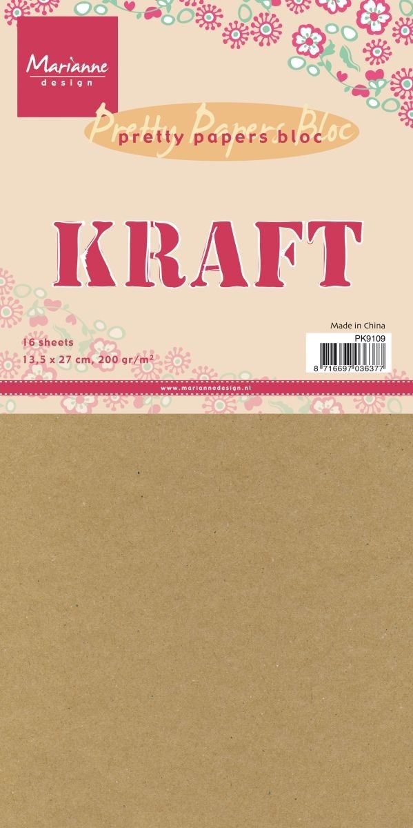 PK9109 Zestaw papierów Kraft 16arkuszy
