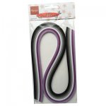 FG2434 Paski do quillingu - fiolet/czarne