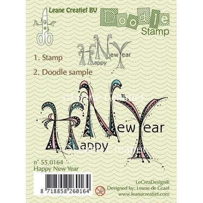 55.0164 Doodle - stempel Happy New Year