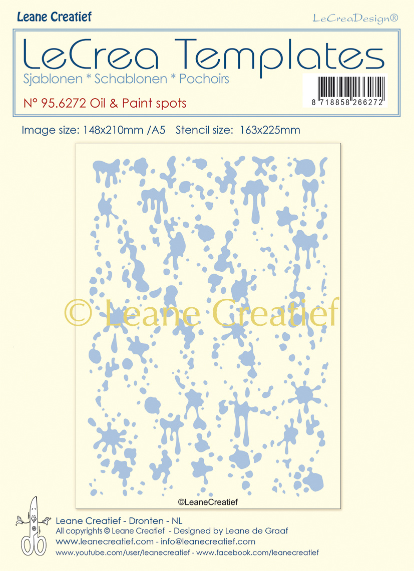  95.6272 Maska - Leane Creatief - Oil & Paint spots - plamy malarskie