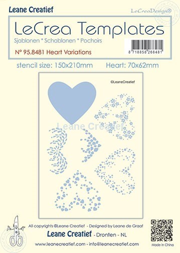  95.8481 Maska - Leane Creatief - Stencil Heart variations - serca