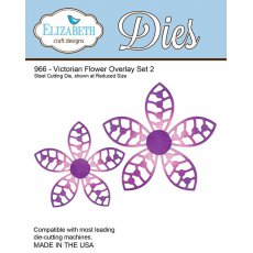 966 Wykrojniki Elizabeth Craft Designs - Victorian Flower Overlay Set 2