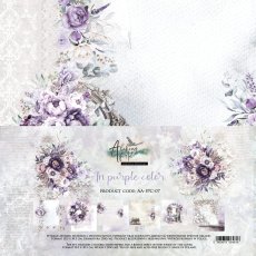 AA-IPC-07 Alchemy of Art- 12x12'' -Zestaw papierów do scrapbookingu  -In purple color