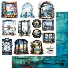 AA-window-UW-01 PRZEDSPRZEDAŻ - WYSYŁKA PO 28.05.2024 - Alchemy of Art -- Papier dwustronny  12x12'' KWIATKI dodatek DO SAMODZIELNEGO WYCIĘCIA  Underwater world