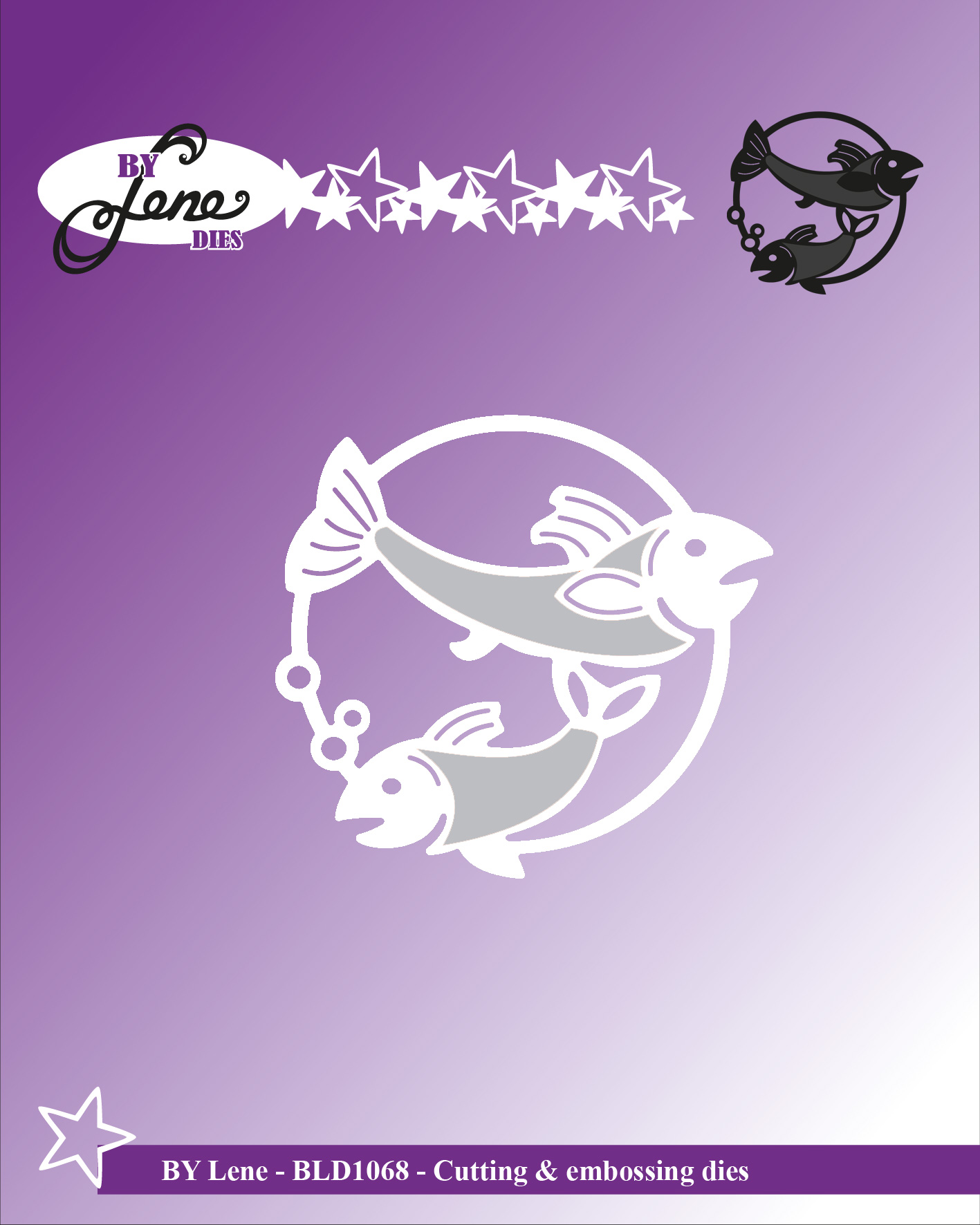  BLD1068 Wykrojnik znak zodiaku ryby